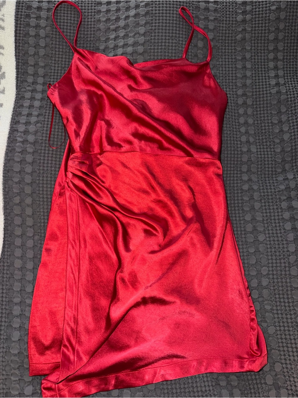 Signature8 Red Satin Slip Mini Dress